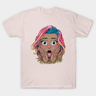 Reva Prisma screaming face emoji T-Shirt